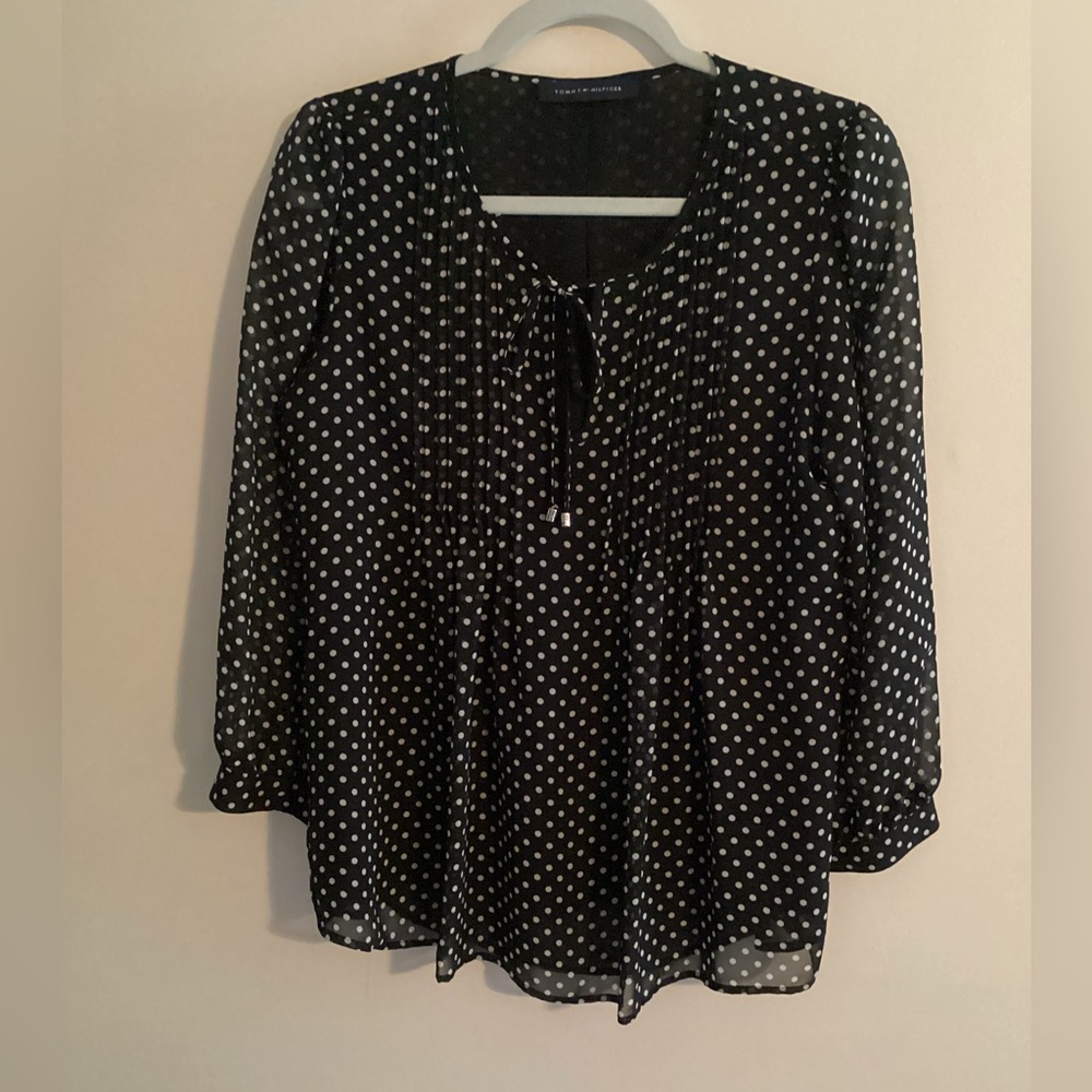 Tommy Hilfiger Polka Dot Flowy Top